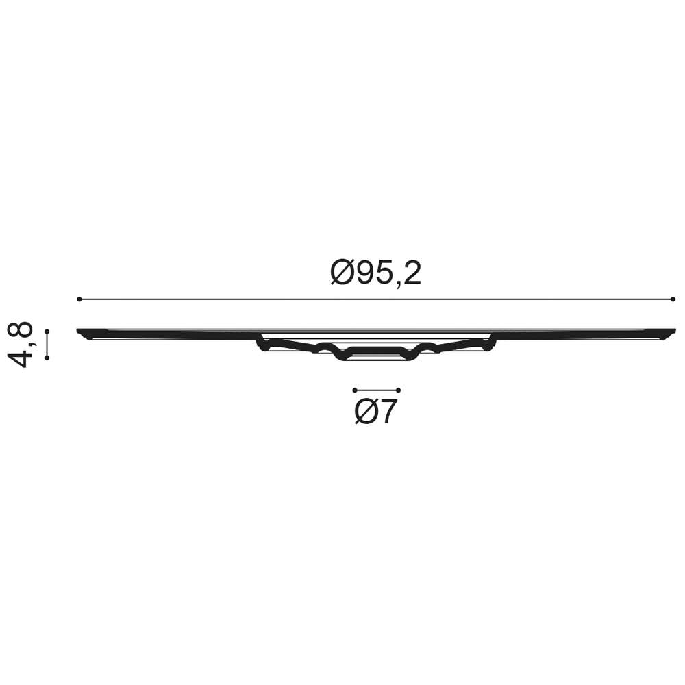 Розетка Orac Decor R64 Диаметр 95,2 см (Высота: 4,8 см)