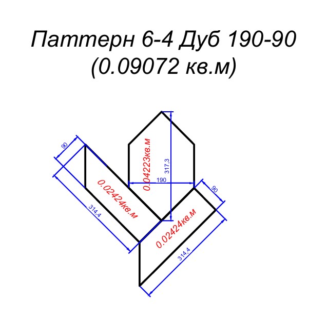 Инженерная доска Lab Arte Pattern 6/4 Дуб Селект лак 190/90*14/3.5мм