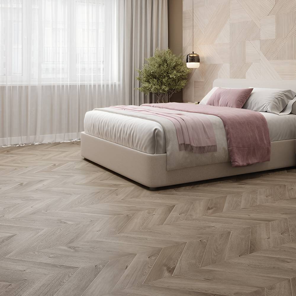 Ламинат ПВХ Alpine Floor Дуб Натуральный Отбеленный Chevron SPC ECO 18-3***