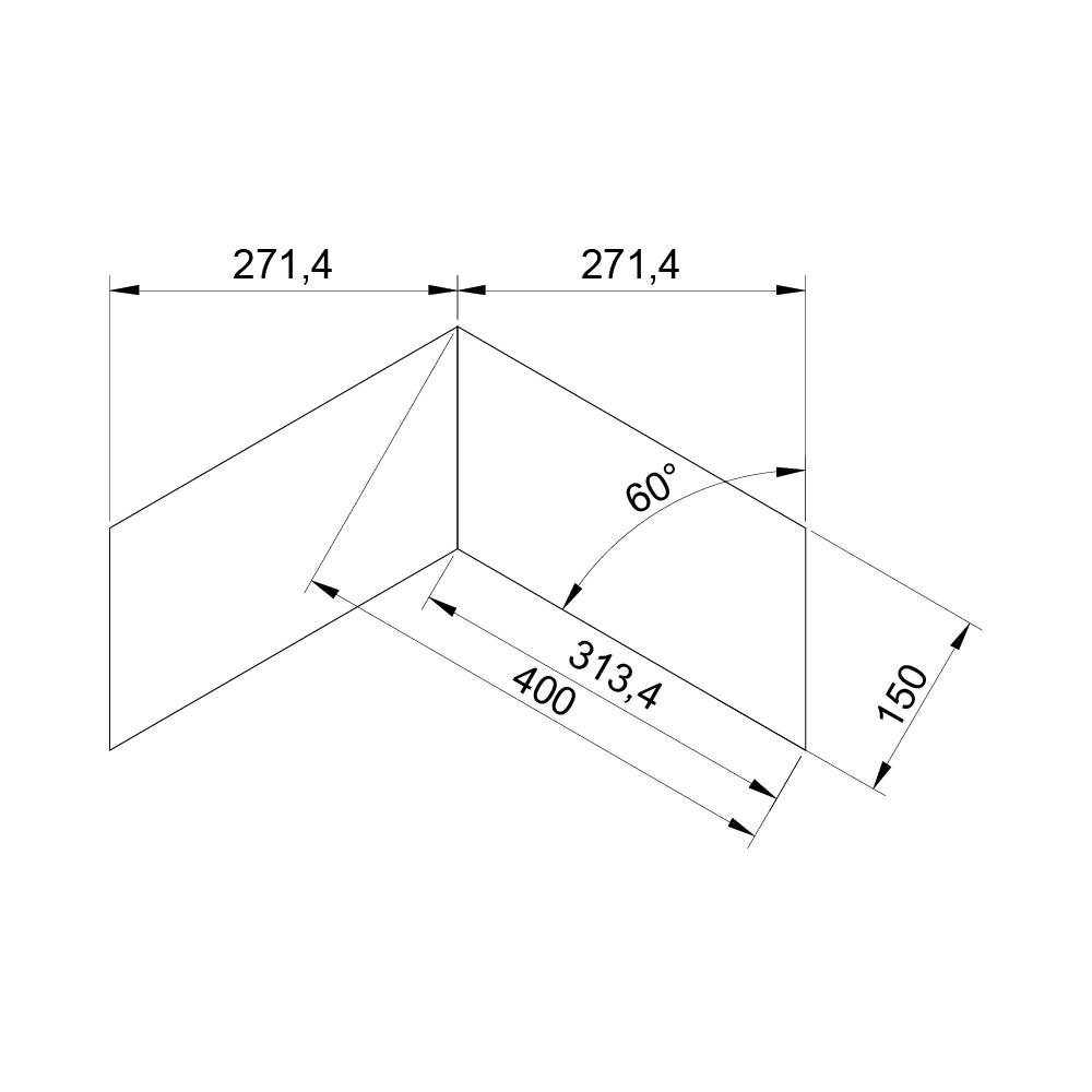 Паркет Елка Французская Lab Arte Chevron Дуб Рустик Коньяк лак 400/313х150х14/3/60°
