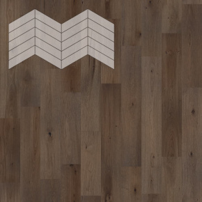 Паркет Елка Французская Lab Arte Chevron Дуб Рустик Кайт лак 400/348х90х14/3/60° в интерьере