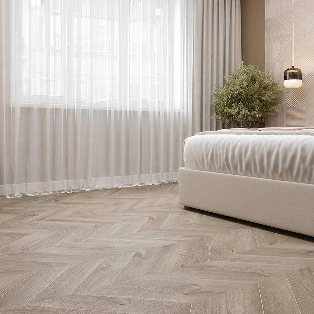Ламинат ПВХ Alpine Floor Дуб Натуральный Отбеленный Chevron SPC ECO 18-3***
