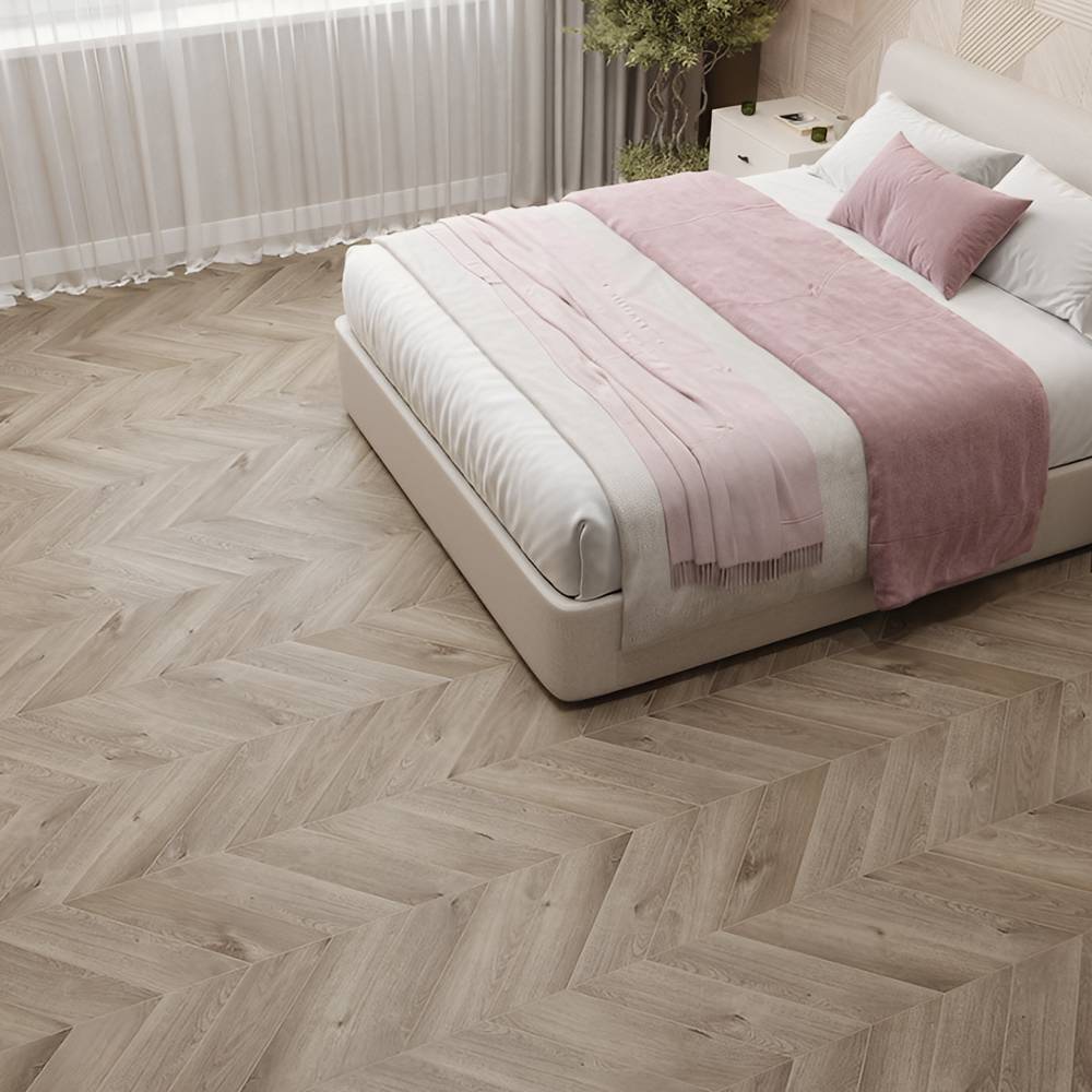 Ламинат ПВХ Alpine Floor Дуб Натуральный Отбеленный Chevron SPC ECO 18-3***