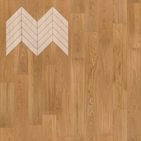 Паркет Елка Французская Lab Arte Chevron Дуб Селект Прозрачное масло 600/490х110х14/3/45° в интерьере