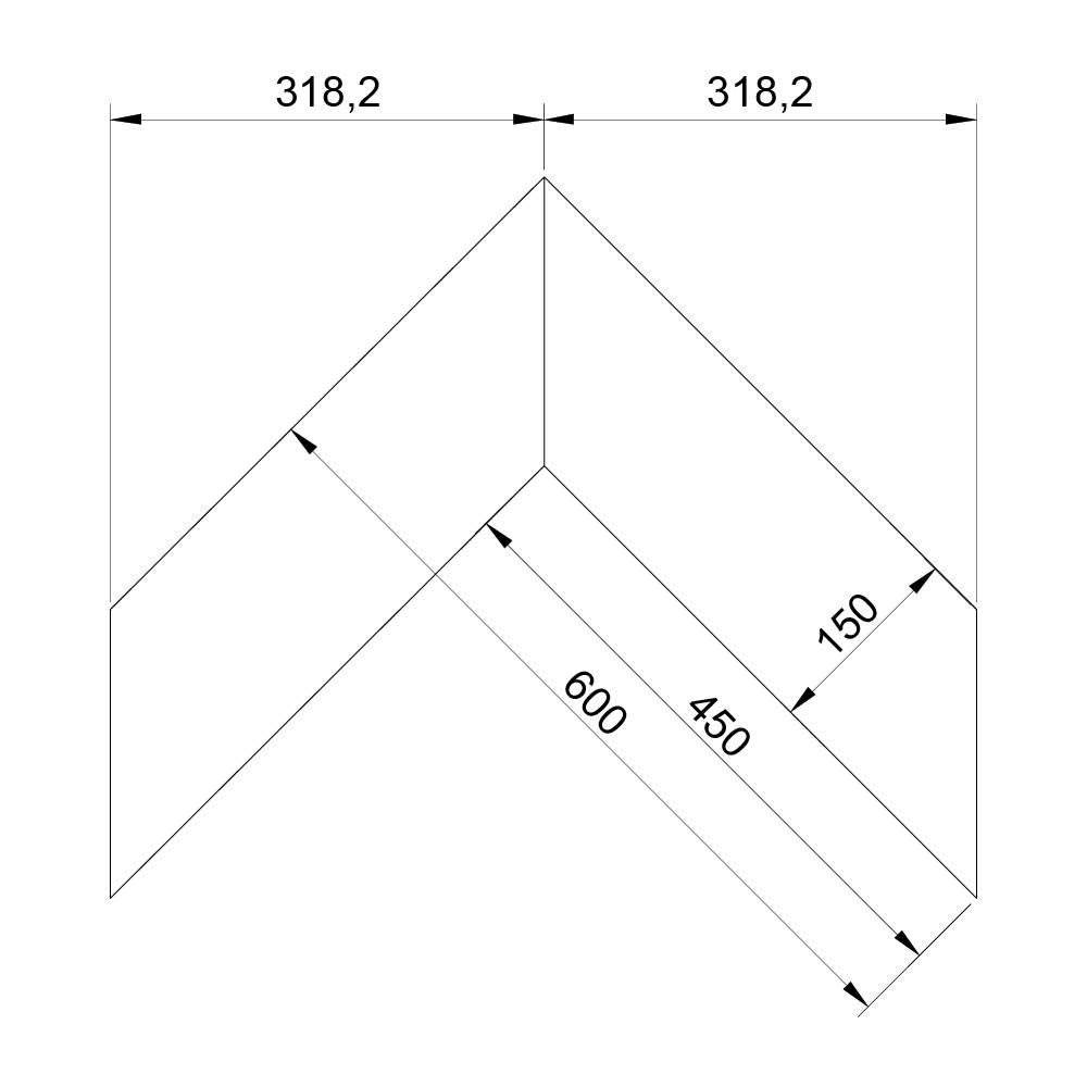 Паркет Елка Французская Lab Arte Chevron Дуб Селект лак 600/450х150х14/3/45°